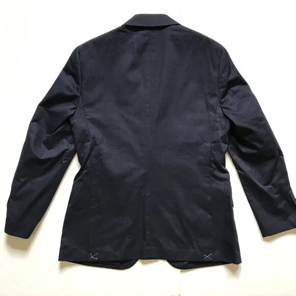 NWT JCrew Ludlow Jacket Mens 44 L Navy Blue Slim Fit Coat Italian AT050 NEW